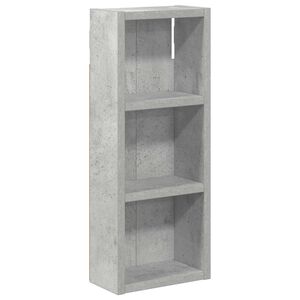 vidaXL Dulap de perete pentru baie Gri Beton 20 x 10 x 50 cm