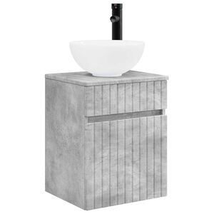 vidaXL Chiuvetă de baie suspendată Gri Beton 39 x 35 x 63 cm