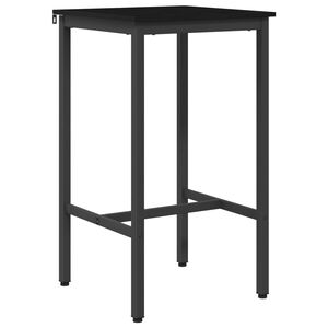 vidaXL Masă de bar 52 x 52 x 110 cm Lemn prelucrat Stejar Negru
