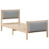 vidaXL Cadru de pat cu headboard Gri deschis 80 x 200 cm țesătură