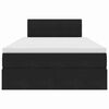vidaXL Pat cu storage cu saltea Negru 120 x 190 cm Catifea