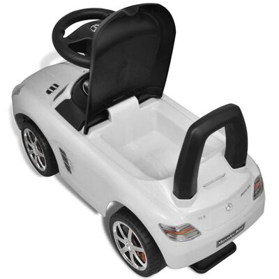Mașină pentru copii fără pedale Mercedes Benz Alb