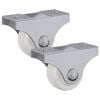 vidaXL Roată 2 buc. Alb 42 x 11,5 x 29 mm Fier