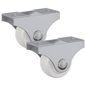vidaXL Roată 2 buc. Alb 42 x 11,5 x 29 mm Fier