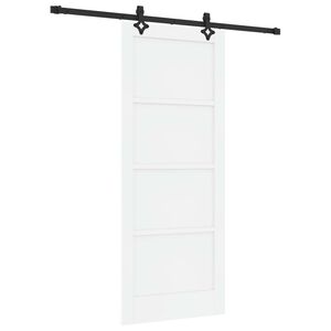vidaXL Ușă glisantă Alb și negru 83 x 202 cm Lemn masiv de pin