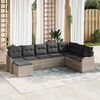 vidaXL Set de canapele pentru grădină 8 pcs Gri deschis Rattan poli