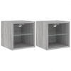 vidaXL Comode TV cu lumini LED, 2 buc., gri sonoma, 30x28,5x30 cm