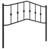 vidaXL Tăblie de pat de schimb metalică, negru, 107 cm