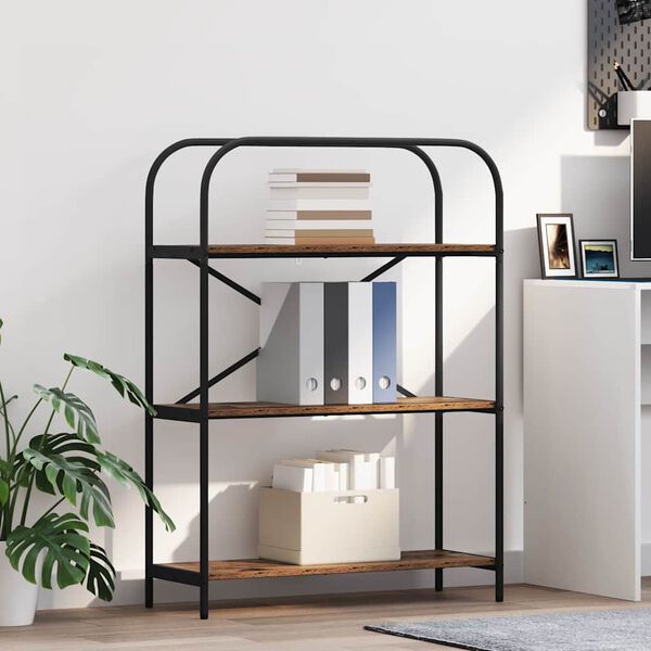 vidaXL Raft pentru cărți Lemn vechi 80 x 30 x 109 cm Lemn compozit