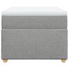 vidaXL Pat box spring cu saltea, gri deschis, 90x200 cm, textil