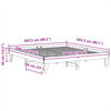vidaXL Cadru de pat fără saltea, maro ceruit 200x200 cm lemn masiv pin