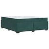 vidaXL Cadru de pat cu saltea Verde &icirc;nchis 180 x 200 cm țesătură