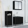 vidaXL Set de mobilier pentru baie 3 pcs Stejar Negru Lemn compozit