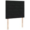 vidaXL Pat box spring cu saltea, negru, 120x200 cm, catifea