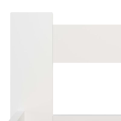 vidaXL Cadru de pat, alb, 200 x 200 cm, lemn masiv de pin
