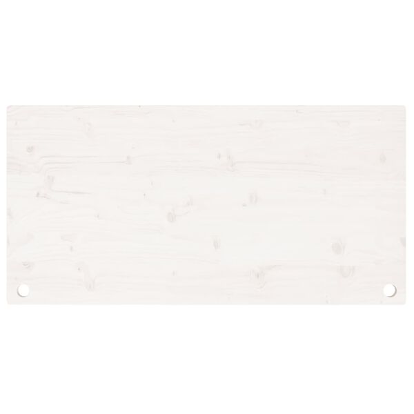 vidaXL Blat de birou, alb, 110x60x2,5 cm, lemn masiv de pin