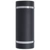 vidaXL Lămpi de perete pentru exterior 2 buc. negru 35 W semirotund