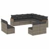 vidaXL Set canapele de grădină cu perne, 11 piese, gri, poliratan