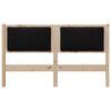 vidaXL Tăblie tapițată cu headboard Maro 140 cm Lemn de pin masiv