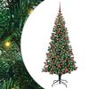 vidaXL Pom de Crăciun artificial pre-iluminat cu 300 LED Verde 180 cm