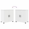 vidaXL Set de mobilier pentru baie 3 pcs Alb Lemn compozit & Metal