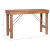 vidaXL Masă consolă pliabilă, 130 x 40 x 80 cm, lemn masiv reciclat