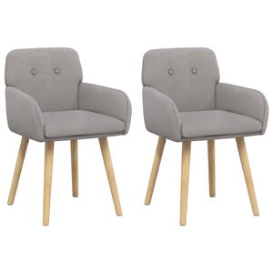 vidaXL Scaune de dining 2 buc. Boucl&eacute; Gri deschis 59 x 57 x 85 cm