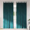 vidaXL Perdele opace 2 pcs Verde &icirc;nchis 140 x 260 cm Catifea