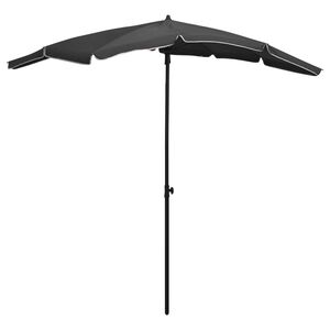 vidaXL Umbrelă de grădină cu st&acirc;lp, antracit, 200x130 cm