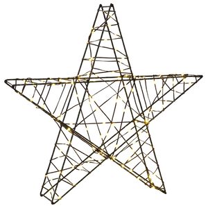 vidaXL Stea de Crăciun 3D 120 LED-uri Alb cald 55 x 53,5 x 10 cm