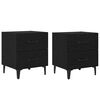 vidaXL Dulap de pat 2 buc. Stejar Negru 40 x 35 x 47,5 cm