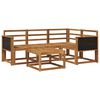 vidaXL Set de canapele de exterior 5 pcs natural Lemn Solid de Acacia