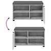 vidaXL Bancă pentru hol cu pernă cu raft Gri Beton 80 x 38 x 46 cm