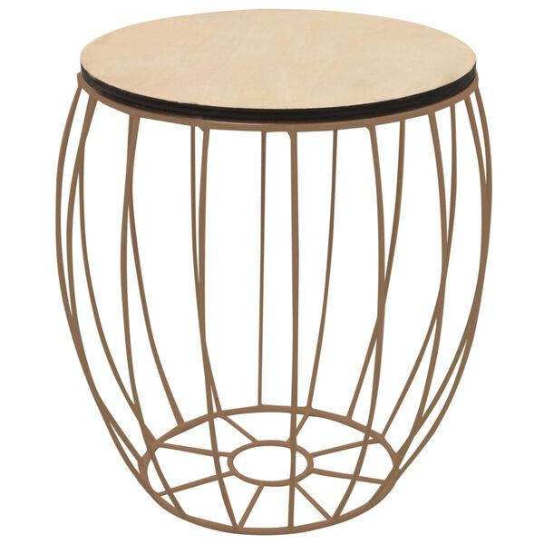 vidaXL Set măsuță de cafea, 3 buc., placaj lemn de plop, fier