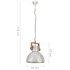 vidaXL Lampă suspendată industrială 25 W, argintiu, 40 cm, E27, rotund