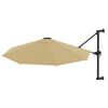 vidaXL Umbrelă soare montaj pe perete tijă metalică gri taupe 300 cm