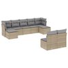vidaXL Set canapele de grădină, 9 piese, cu perne, bej, poliratan