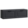 vidaXL Oglindă TV montată pe perete Pe perete Negru 98 x 31 x 30 cm
