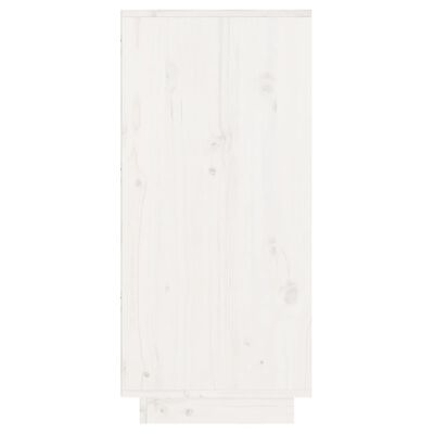 vidaXL Dulap consolă, alb, 60x34x75 cm, lemn masiv de pin