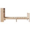 vidaXL Pat cu bibliotecă fără saltea, 90x190 cm, lemn masiv de pin