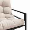 vidaXL Bancă de grădină cu pernă, taupe, 113 cm, oțel