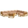 vidaXL Set de canapea 12 buc. natural Lemn Solid de Acacia