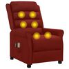 vidaXL Fotoliu de masaj electric, roșu vin, piele ecologică