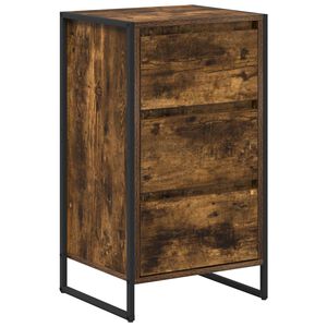 vidaXL Bufet cu sertar Stejar fumuriu 42 x 36 x 75.5 cm Lemn compozit
