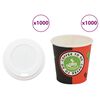 vidaXL Cești de cafea din hârtie cu capace 1000 buc 4oz 120ml