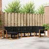 vidaXL Set de canapele de exterior cu pernă 7 pcs Natural și Negru