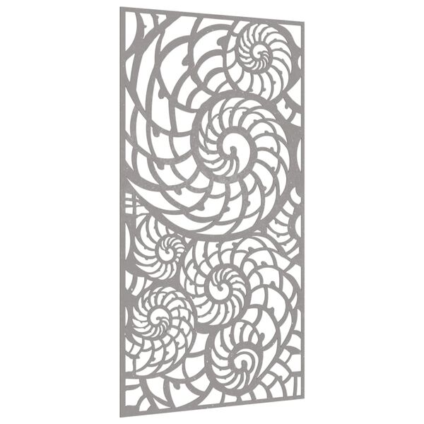 vidaXL Decor perete de grădină 105x55 cm design scoici oțel Corten