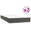 vidaXL Pat box spring cu saltea, gri &icirc;nchis, 200x200 cm, catifea