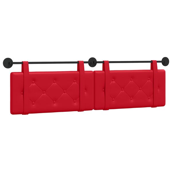 vidaXL Cap de pat suspendat Roșu 170 x 55 x 5 cm Piele artificială
