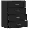 vidaXL Dulap, negru, 60x39x80 cm, lemn prelucrat